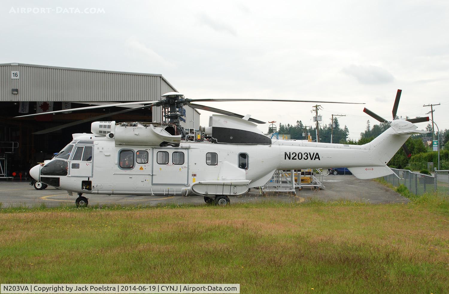 N203VA, 1982 Aerospatiale AS-332L Super Puma C/N 2032, N203VA at Langley airport BC
