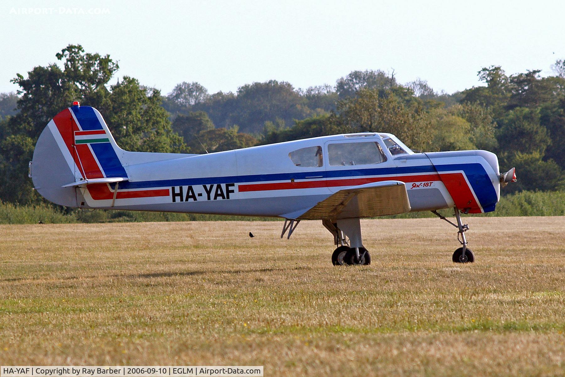 HA-YAF, 1994 Yakovlev Yak-18T C/N 08-34, HA-YAF   Yakovlev Yak-18T [08-34] White Waltham~G 10/09/2006
