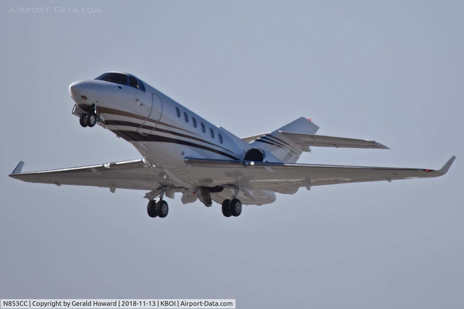 N853CC, 2006 Raytheon Hawker 850XP C/N 258803, Climb out from RWY 10L.