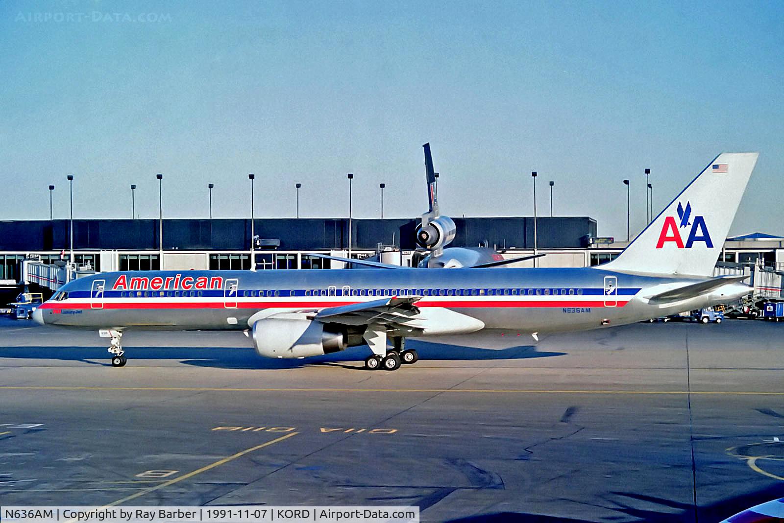 N636AM, 1991 Boeing 757-223 C/N 24594, N636AM   Boeing 757-223 [24594] (American Airlines) Chicago-O'Hare Int'l~N 07/11/1991