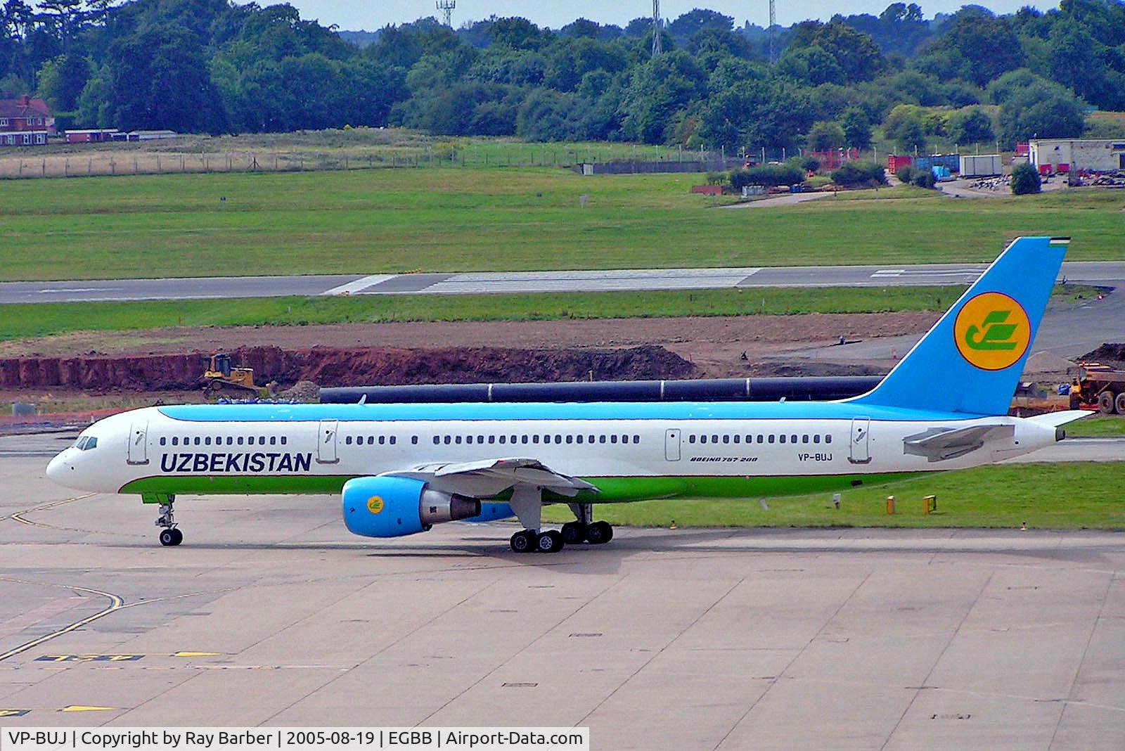 VP-BUJ, 1999 Boeing 757-231 C/N 28488, VP-BUJ   Boeing 757-231 [28488] (Uzbekistan Airways) Birmingham Int'l~G 19/08/2005