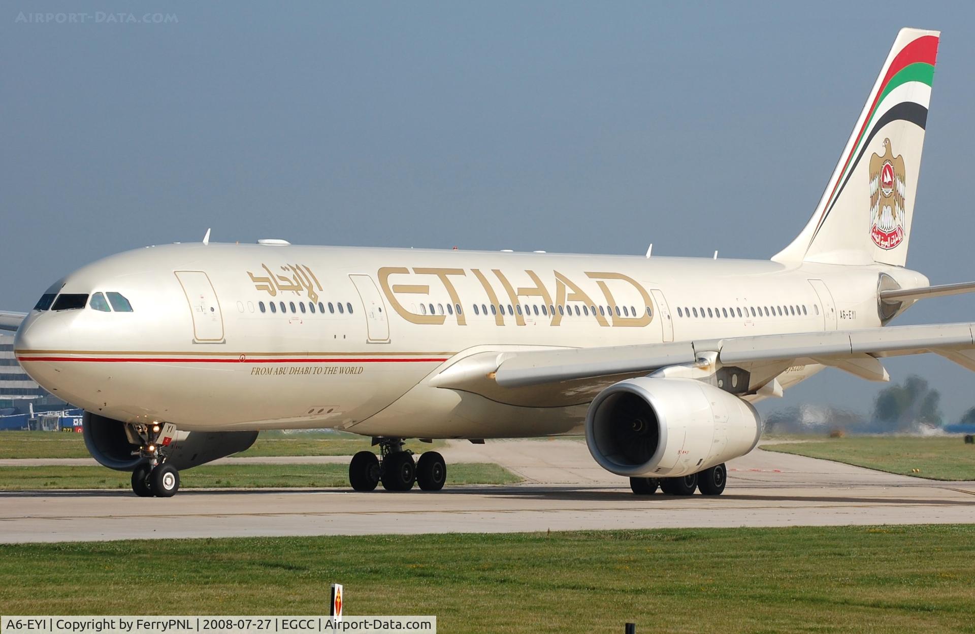 A6-EYI, 2006 Airbus A330-243 C/N 730, Etihad A332 departing MAN