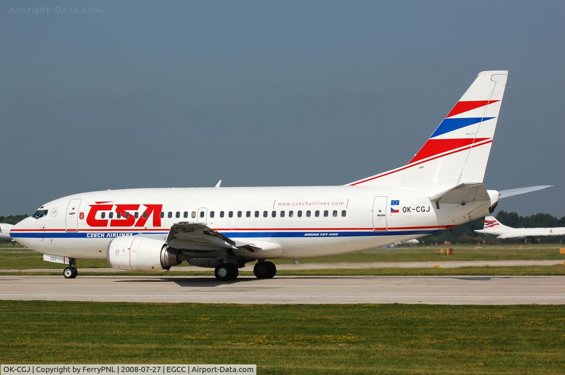 OK-CGJ, 1997 Boeing 737-500 C/N 28470, Departure of CSA B725 to PRG.