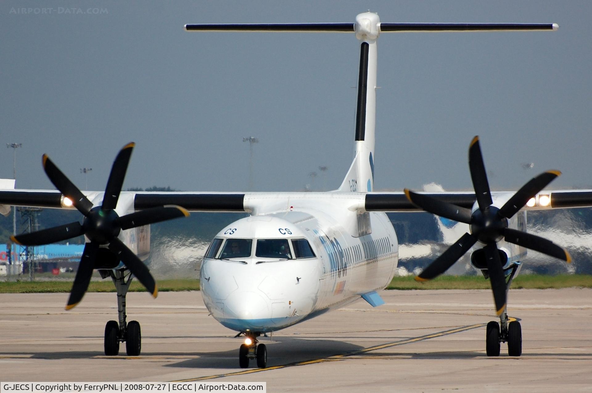 G-JECS, 2006 De Havilland Canada DHC-8-402Q Dash 8 C/N 4142, Impressive prop blades on this Flybe DHC8