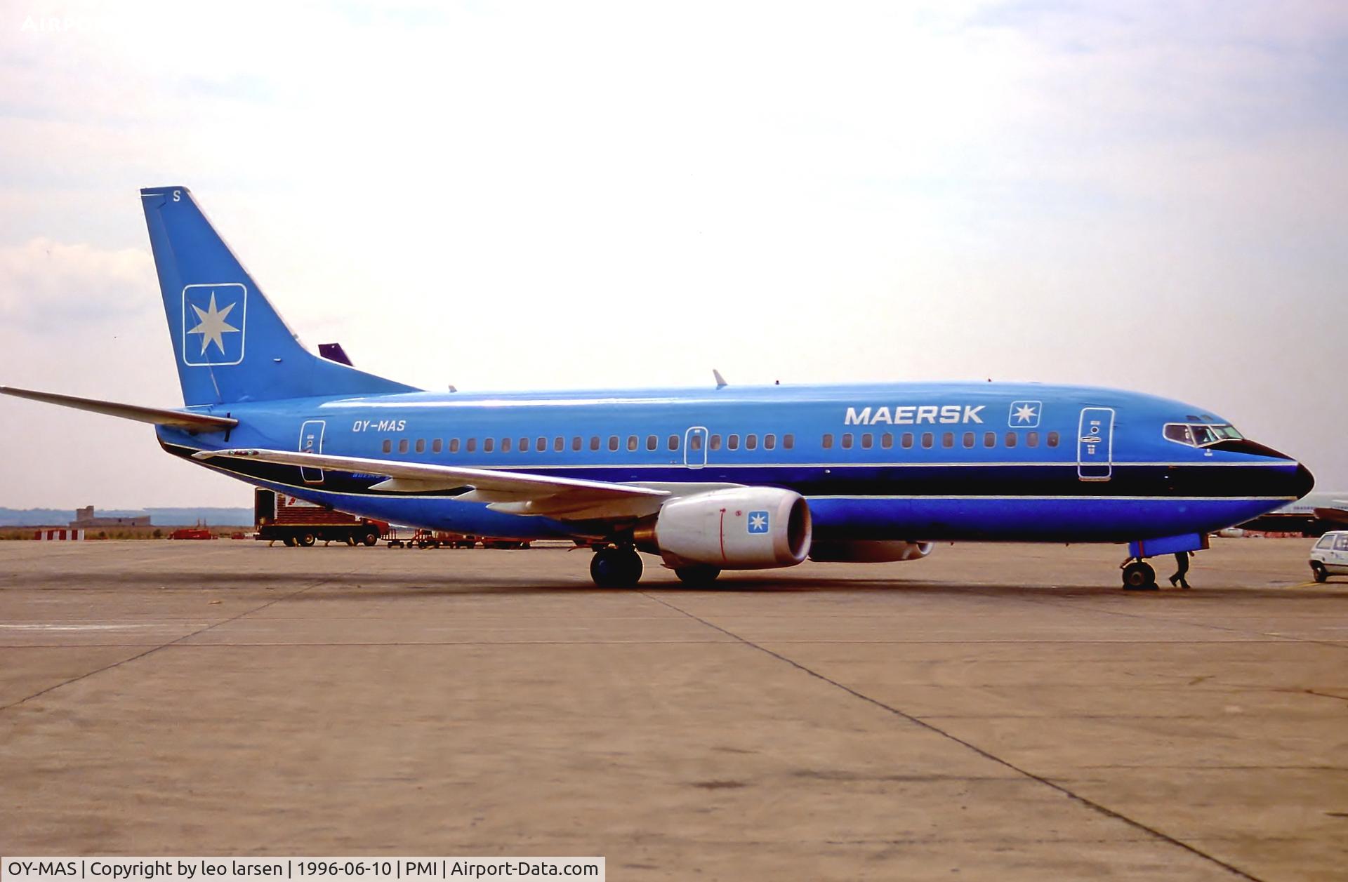 OY-MAS, 1995 Boeing 737-3L9 C/N 27834, Palma de Mallorca 10.6.1996