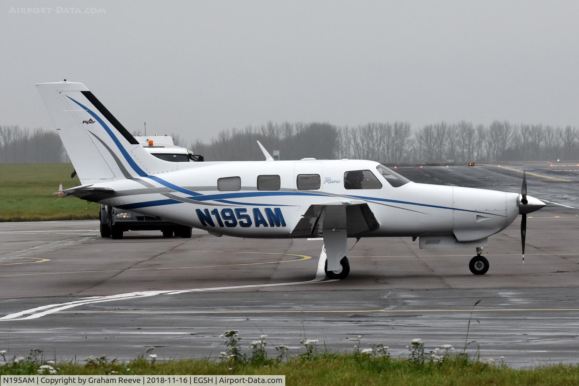 N195AM, 2010 Piper PA-46R-350T Malibu Matrix C/N 4692146, Departing from Norwich.