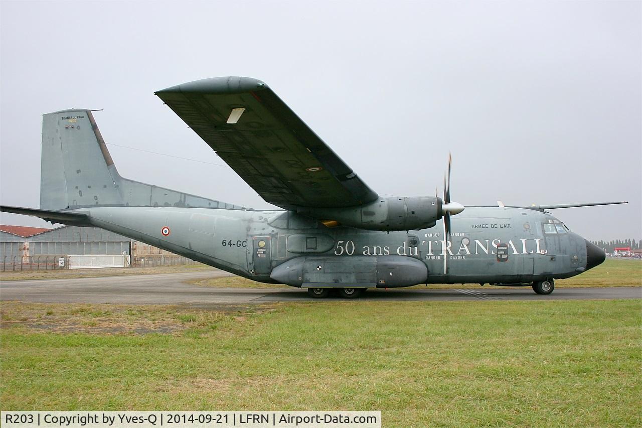 R203, Transall C-160R C/N 203, Transall C-160R (64-GC), Taxiing to holding point, Rennes-St Jacques airport (LFRN-RNS) Air show 2014