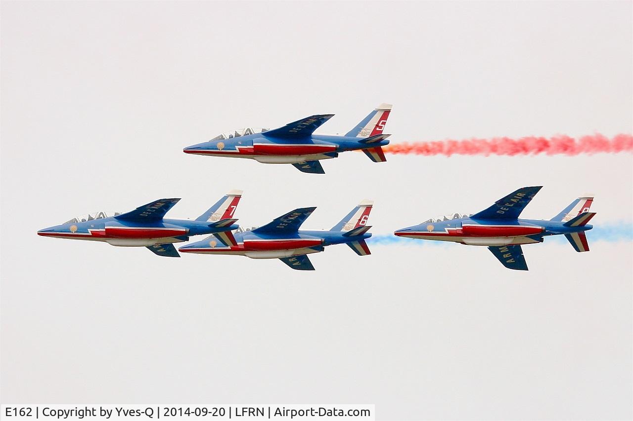 E162, Dassault-Dornier Alpha Jet E C/N E162, Dassault-Dornier Alpha Jet E (F-TERJ), Athos 5 of Patrouille de France 2014, On display, Rennes-St Jacques airport (LFRN-RNS) Air show 2014