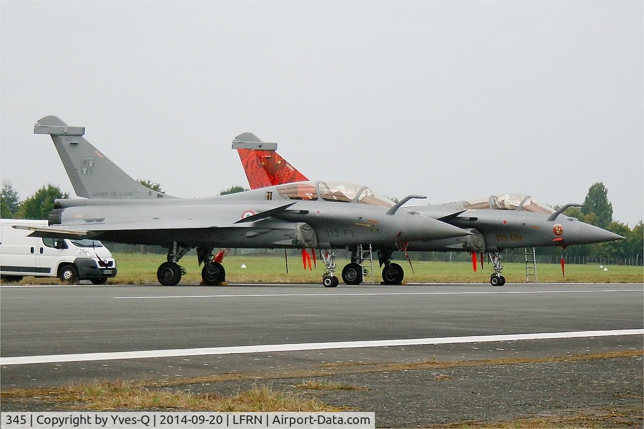 345, Dassault Rafale B C/N 345, Dassault Rafale B (113-FL), Flight line, Rennes-St Jacques airport (LFRN-RNS) Air show 2014