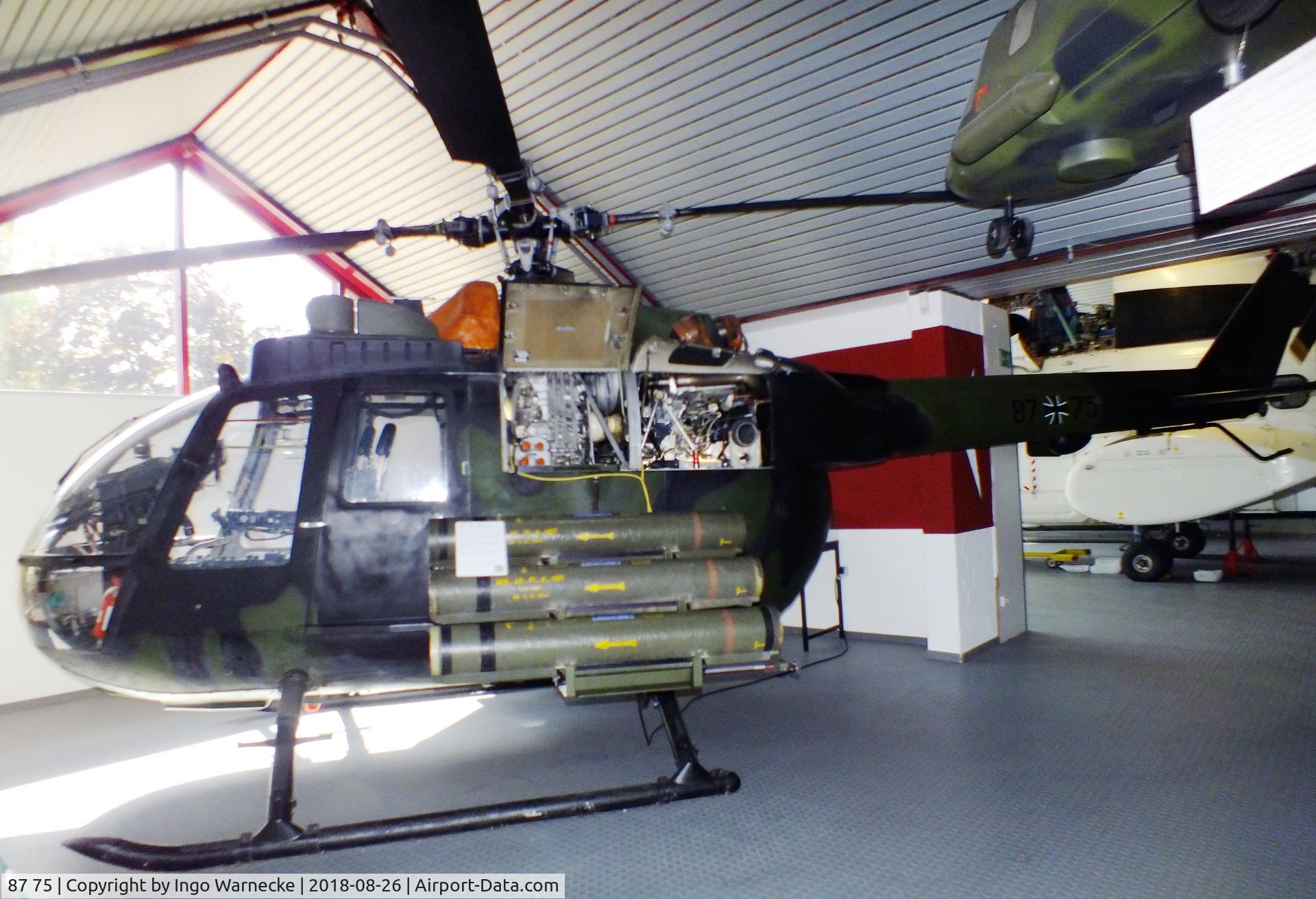 87 75, MBB Bo.105P C/N 6175, MBB Bo 105P PAH-1 at the Hubschraubermuseum (helicopter museum), Bückeburg