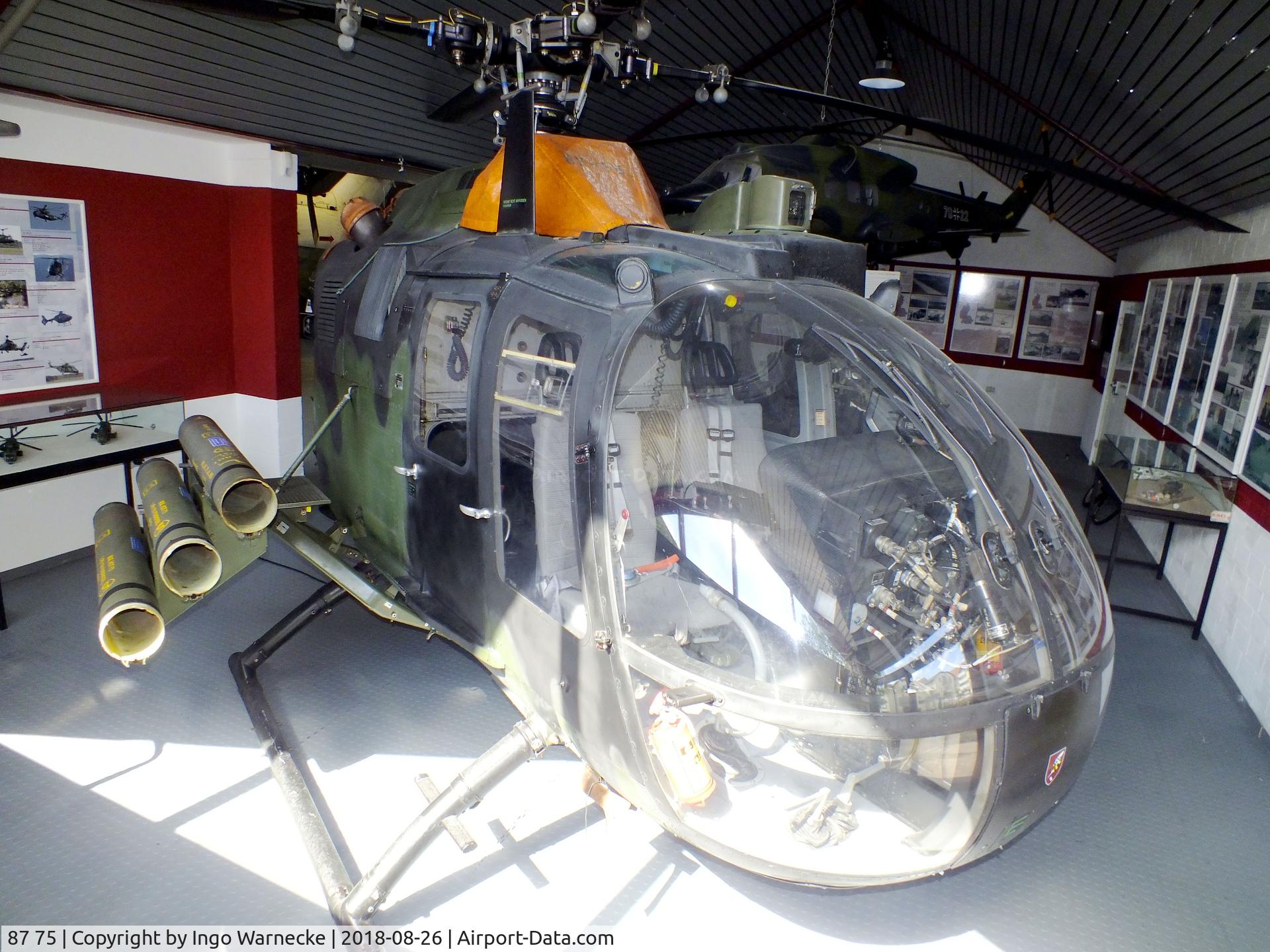 87 75, MBB Bo.105P C/N 6175, MBB Bo 105P PAH-1 at the Hubschraubermuseum (helicopter museum), Bückeburg