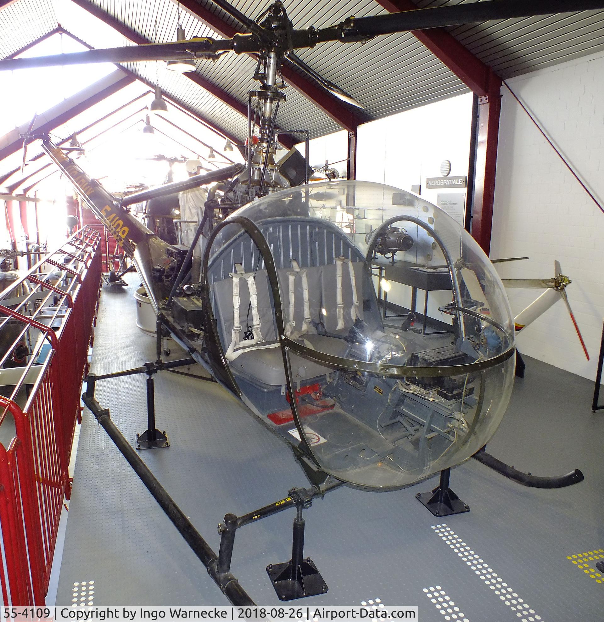 55-4109, 1955 Hiller OH-23C Raven C/N 814, Hiller OH-23C Raven at the Hubschraubermuseum (helicopter museum), Bückeburg