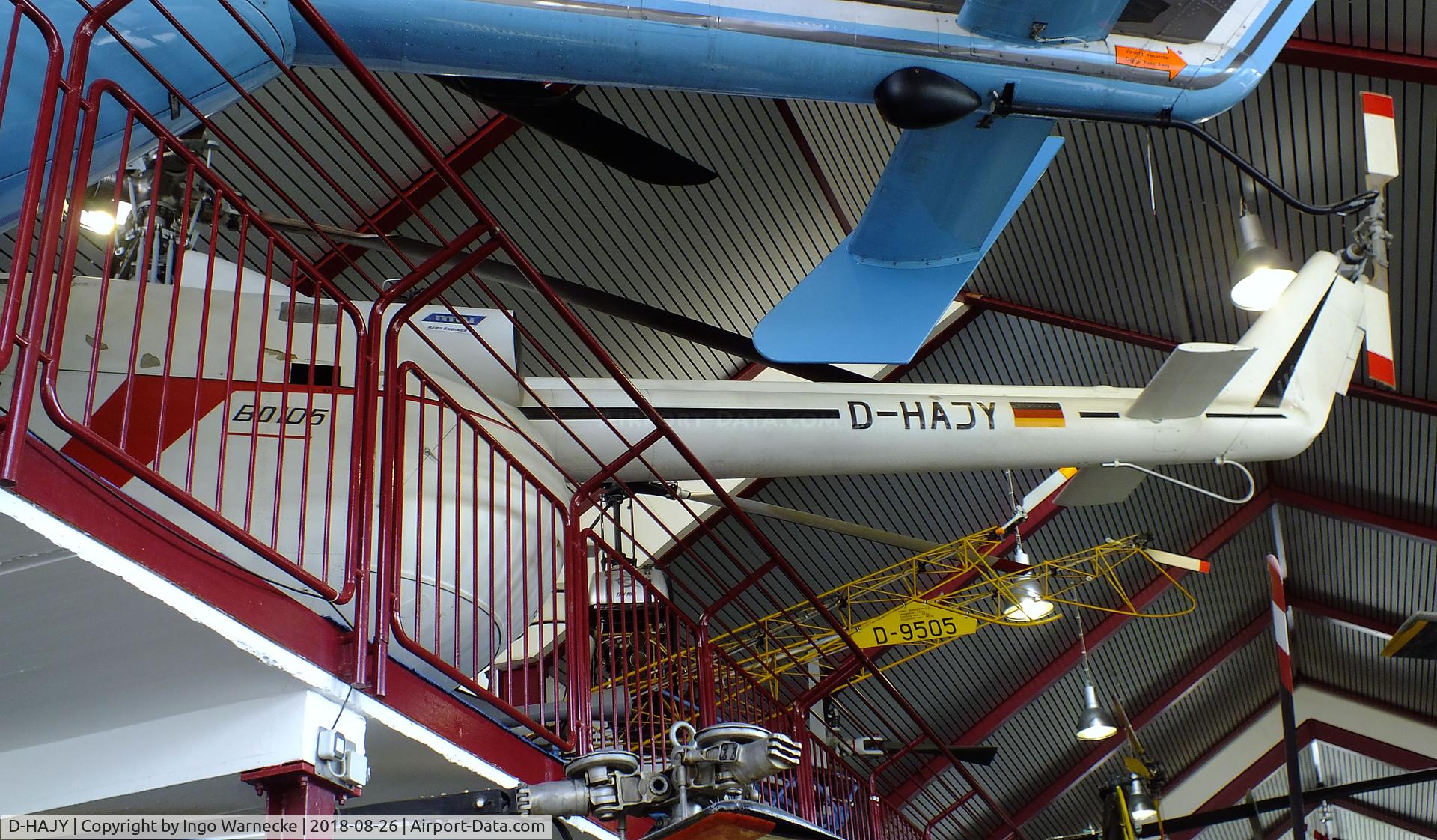 D-HAJY, 1967 MBB Bo-105B C/N V-3, MBB Bo 105B at the Hubschraubermuseum (helicopter museum), Bückeburg