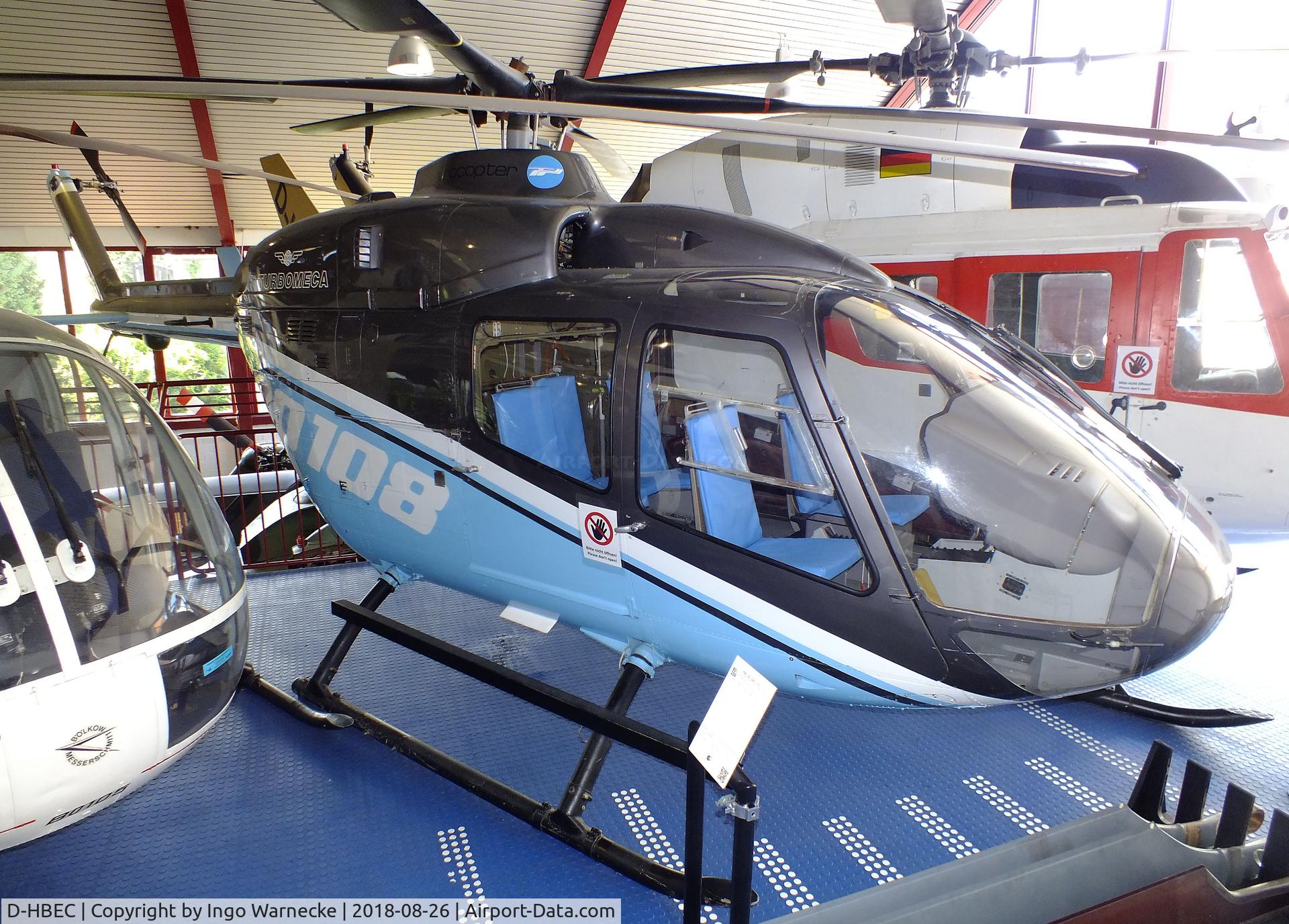 D-HBEC, 1988 MBB Bo 108 A1 C/N VT-002, MBB Bo 108 A1 at the Hubschraubermuseum (helicopter museum), Bückeburg