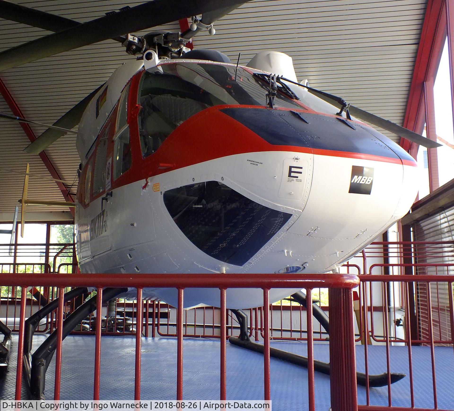 D-HBKA, MBB-Kawasaki BK-117A-3 C/N P-2, MBB-Kawasaki BK-117A-3 at the Hubschraubermuseum (helicopter museum), Bückeburg