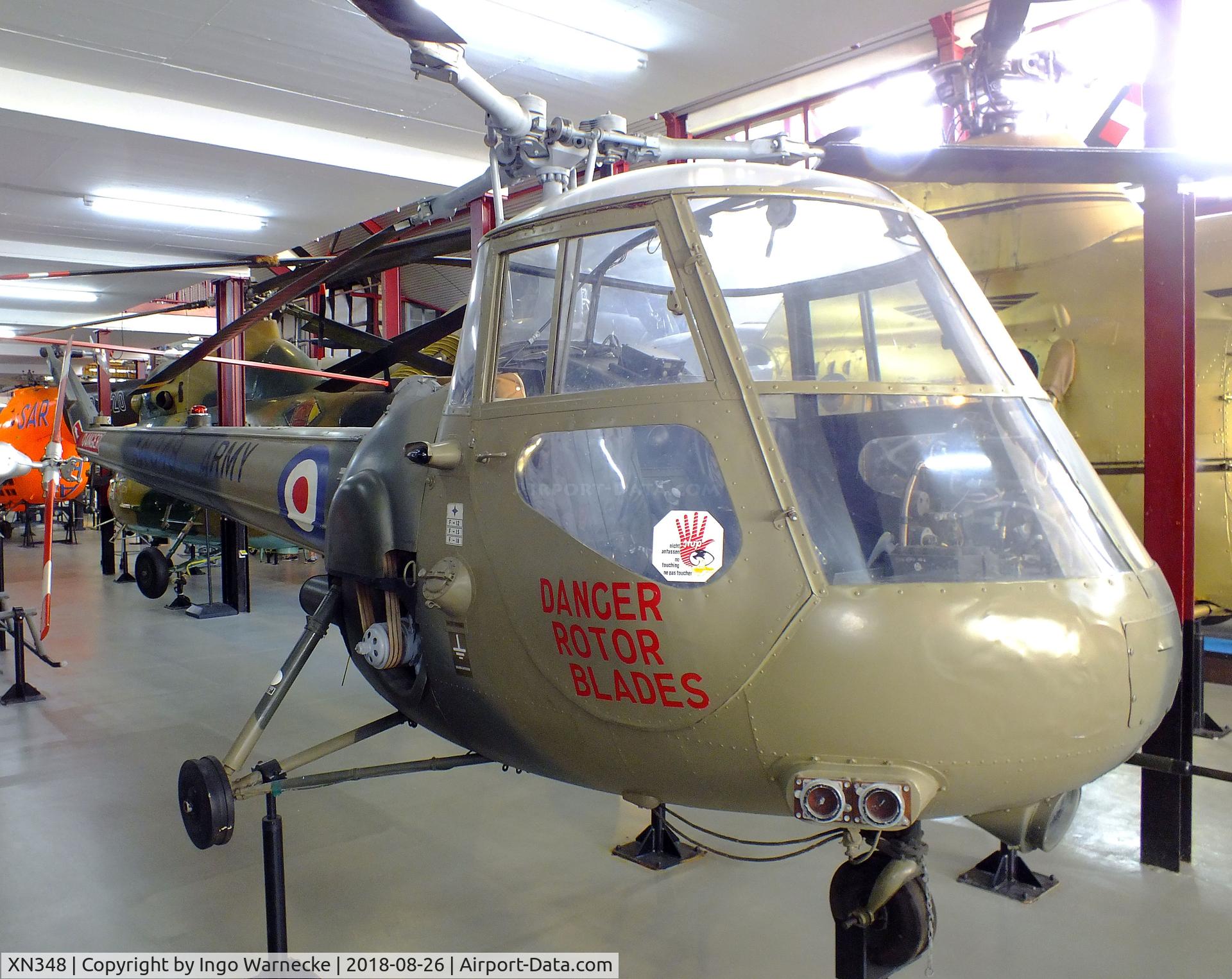 XN348, 1960 Saunders-Roe Skeeter AOP.12 C/N S2/7154, Saunders-Roe Skeeter AOP12 at the Hubschraubermuseum (helicopter museum), Bückeburg