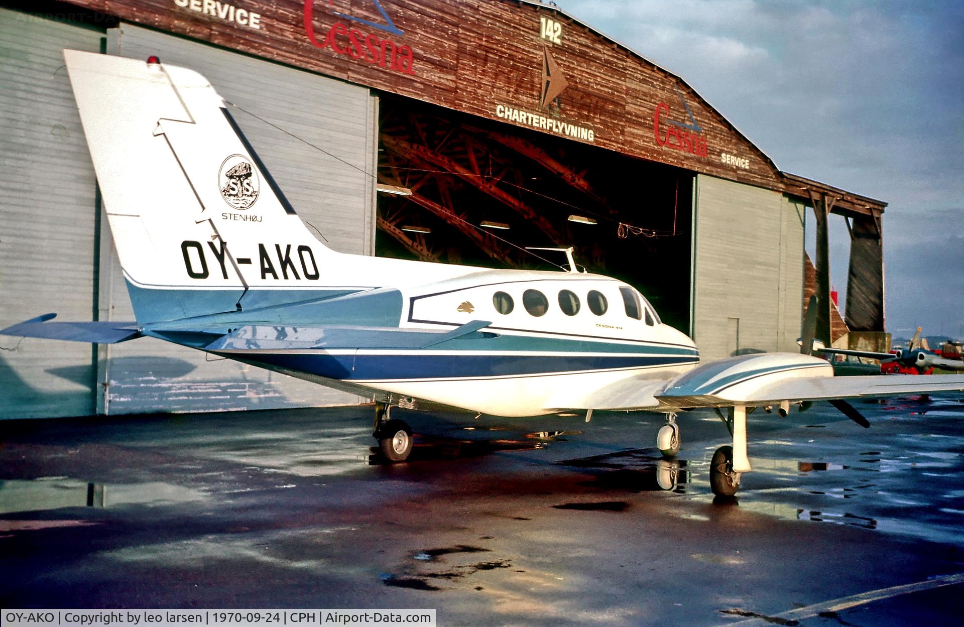 OY-AKO, 1970 Cessna 414 Chancellor C/N 414-0097, Copenhagen 24.9.1970