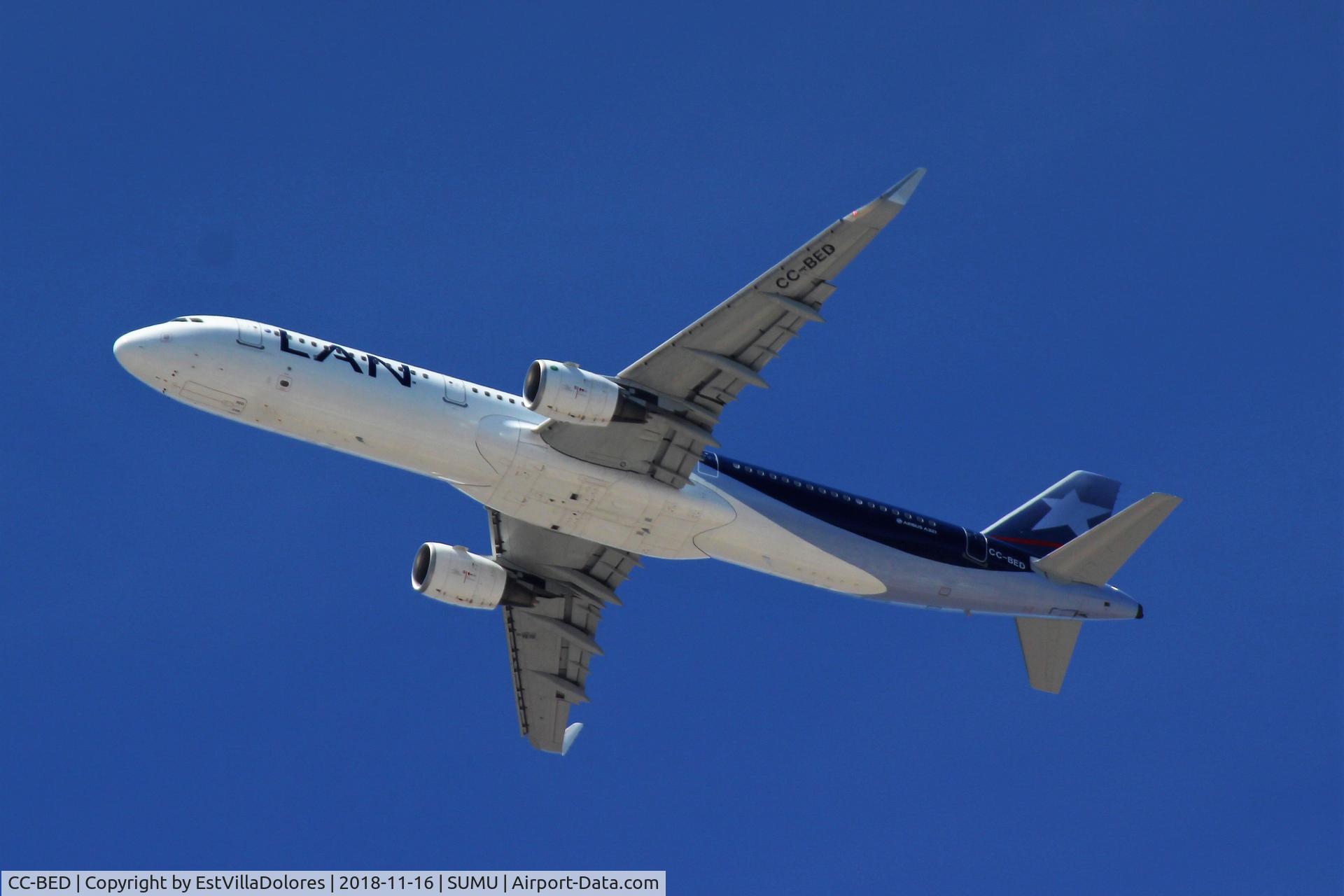 CC-BED, 2015 Airbus A321-211 C/N 6484, CC-BED approaching runway 06 of SUMU