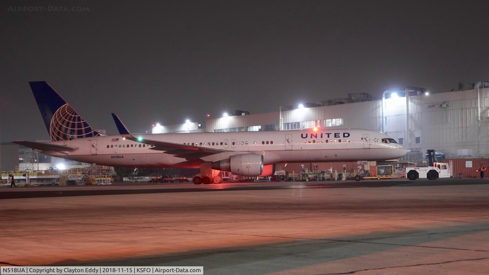 N518UA, 1990 Boeing 757-222 C/N 24871, SFO 2018.