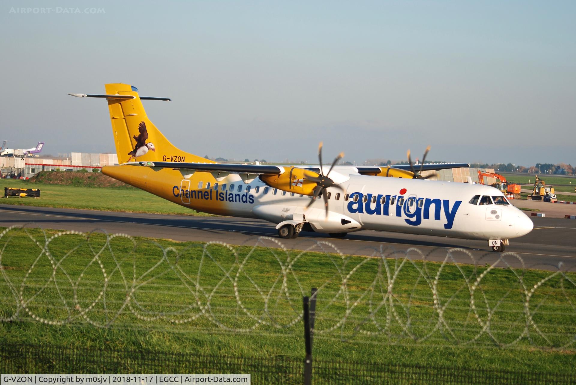 G-VZON, 2009 ATR 72-212A C/N 853, Taken from the Runway visitor centre