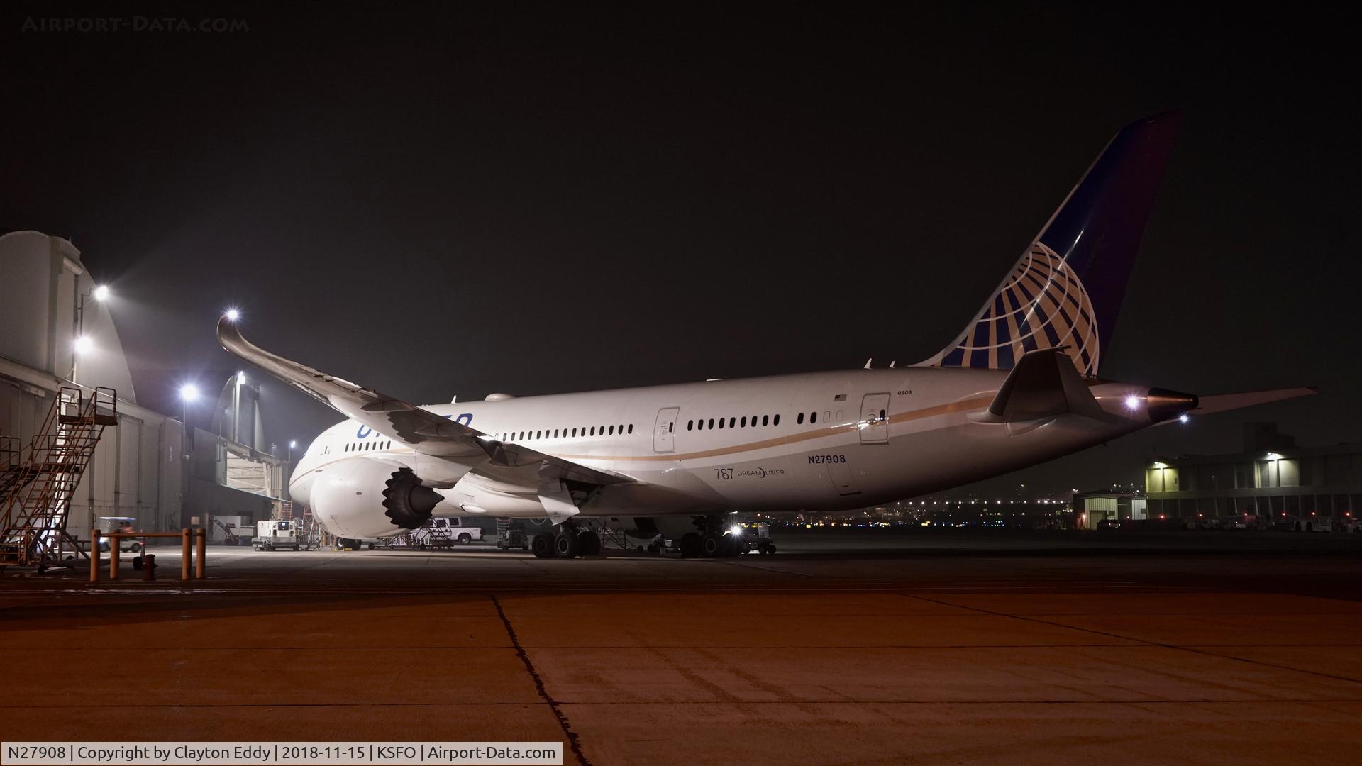 N27908, 2013 Boeing 787-8 Dreamliner C/N 36400, SFO 2018.