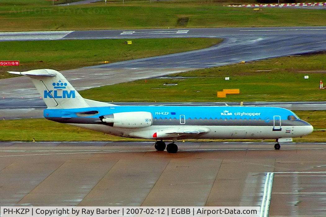 PH-KZP, 1995 Fokker 70 (F-28-0070) C/N 11539, PH-KZP   Fokker F-70 [11539] (KLM cityhopper) Birmingham Int'l~G 12/02/2007