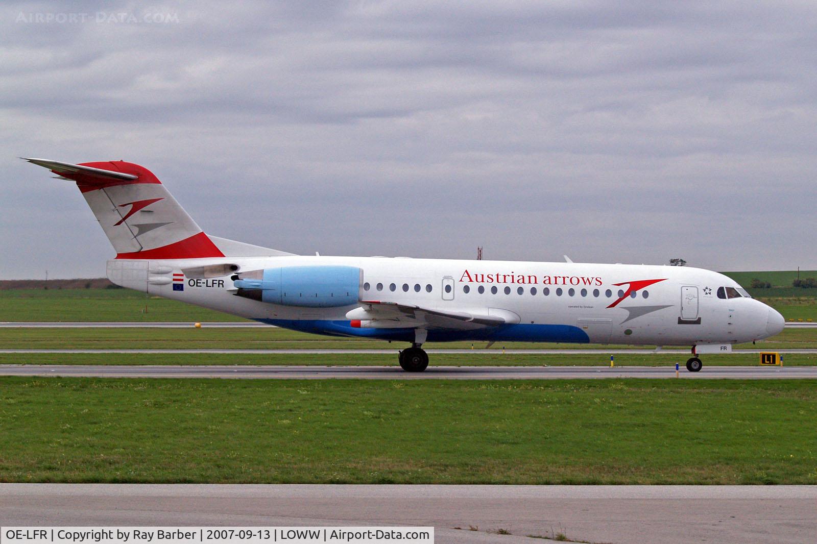 OE-LFR, 1996 Fokker 70 (F-28-0070) C/N 11572, OE-LFR   Fokker F-70 [11572] (Austrian Arrows) Vienna-Schwechat~OE 13/09/2007