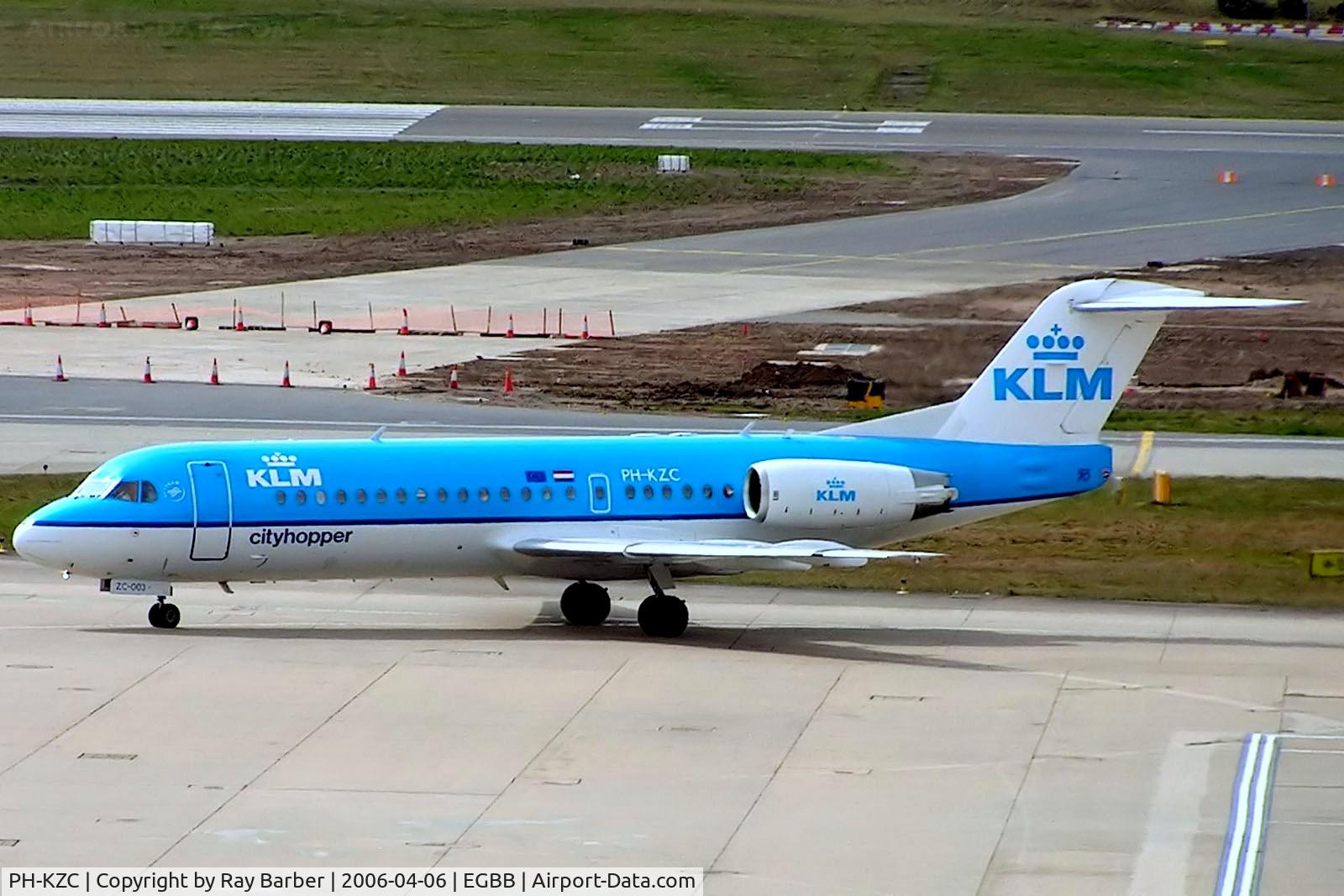 PH-KZC, 1996 Fokker 70 (F-28-0070) C/N 11566, PH-KZC   Fokker F-70 [11566] (KLM cityhopper) Birmingham Int'l~G 06/04/2006