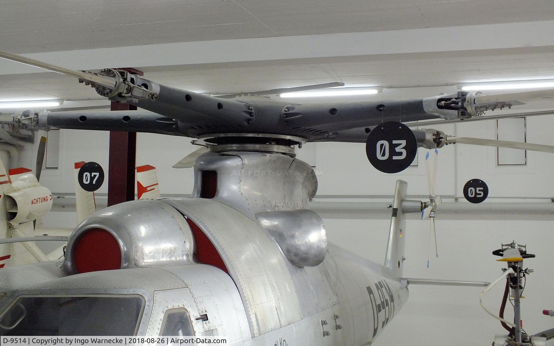 D-9514, 1964 Bolkow Bo 46 C/N V-1, Bölkow Bo 46 at the Hubschraubermuseum (helicopter museum), Bückeburg