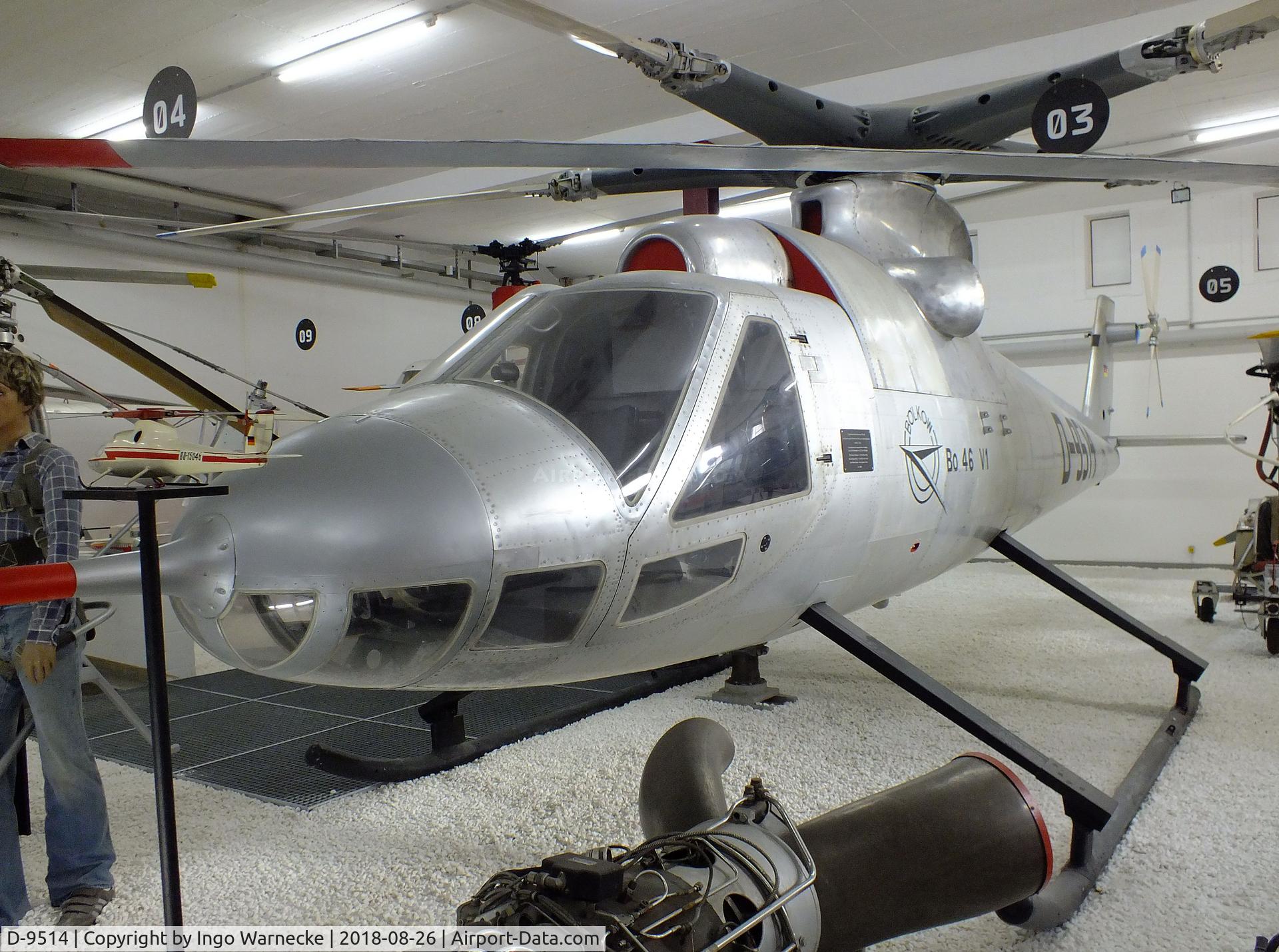 D-9514, 1964 Bolkow Bo 46 C/N V-1, Bölkow Bo 46 at the Hubschraubermuseum (helicopter museum), Bückeburg