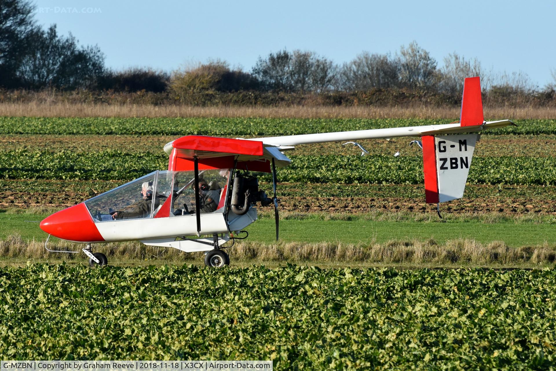 G-MZBN, 1987 CFM Shadow Series DD C/N BMAA/HB/073, Just landed at Northrepps.