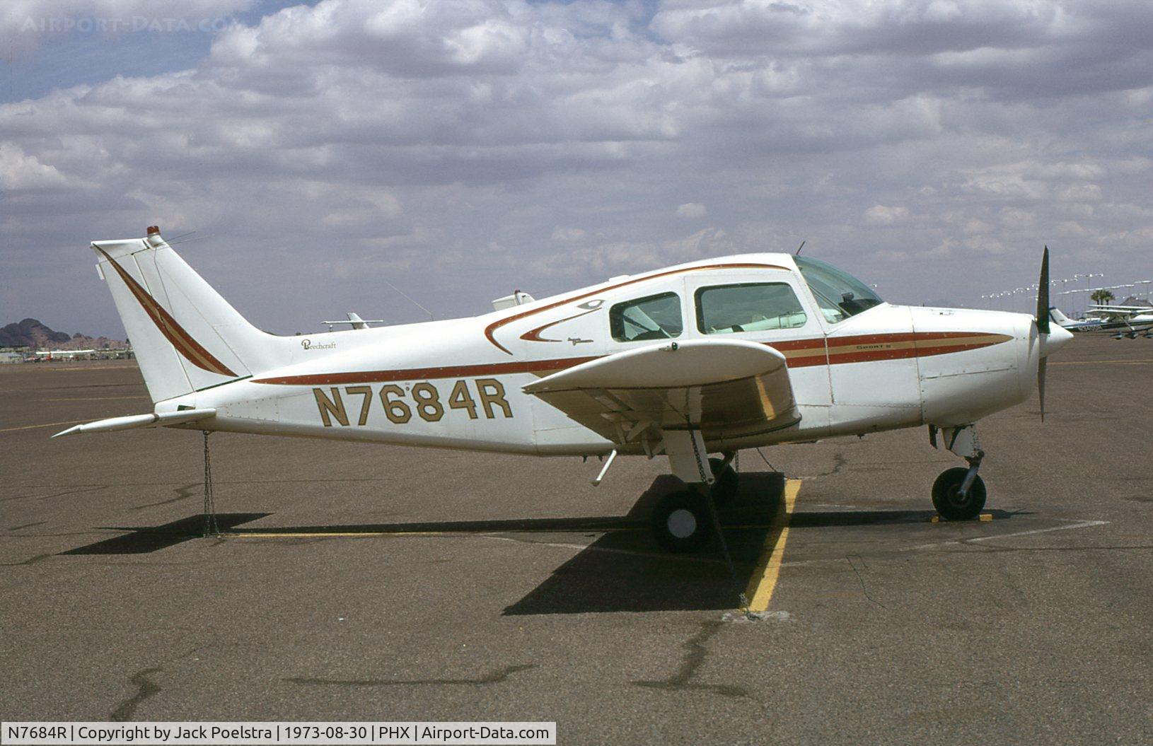 N7684R, Beech 19A Musketeer Sport C/N MB-459, Beech 19A on Phoenix airport