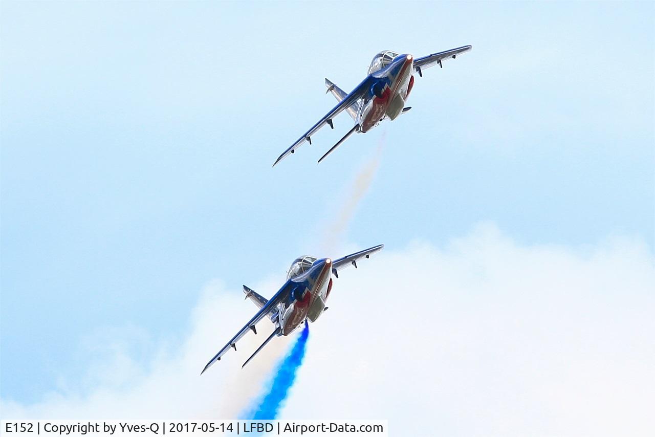 E152, Dassault-Dornier Alpha Jet E C/N E152, Dassault Dornier Alphajet E (F-UHRT), Athos 07 of Patrouille de France 2017, Bordeaux-Mérignac Air Base 106 (LFBD-BOD) Open day 2017