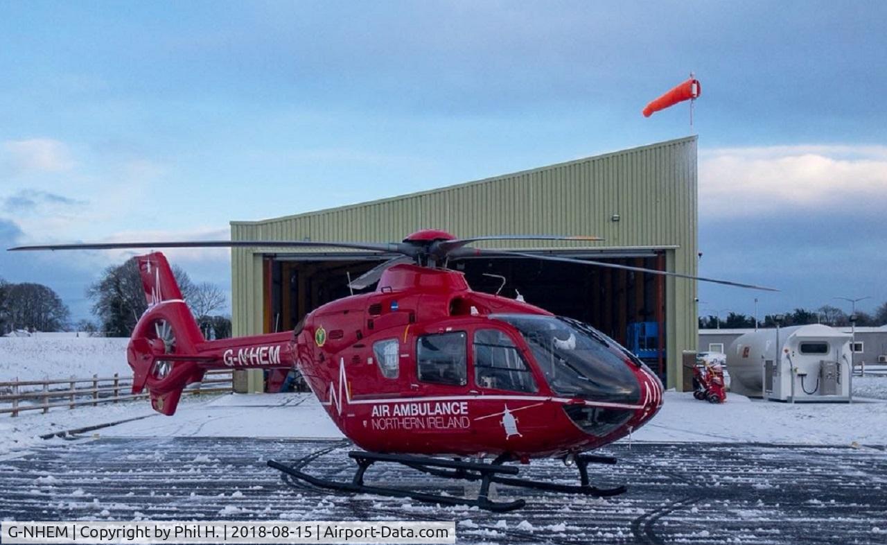 G-NHEM, 2001 Eurocopter EC-135T-2 C/N 0175, G-NHEM is the secondary Aircraft in use by Air Ambulance Northern Ireland. HEMS Aircraft based at MLK Lisburn Northern Ireland