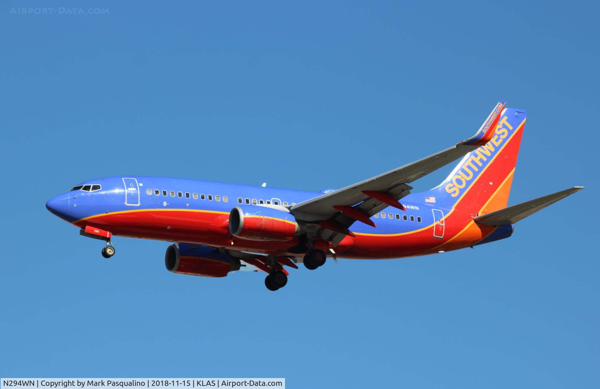 N294WN, 2007 Boeing 737-7H4 C/N 32540, Boeing 737-7H4
