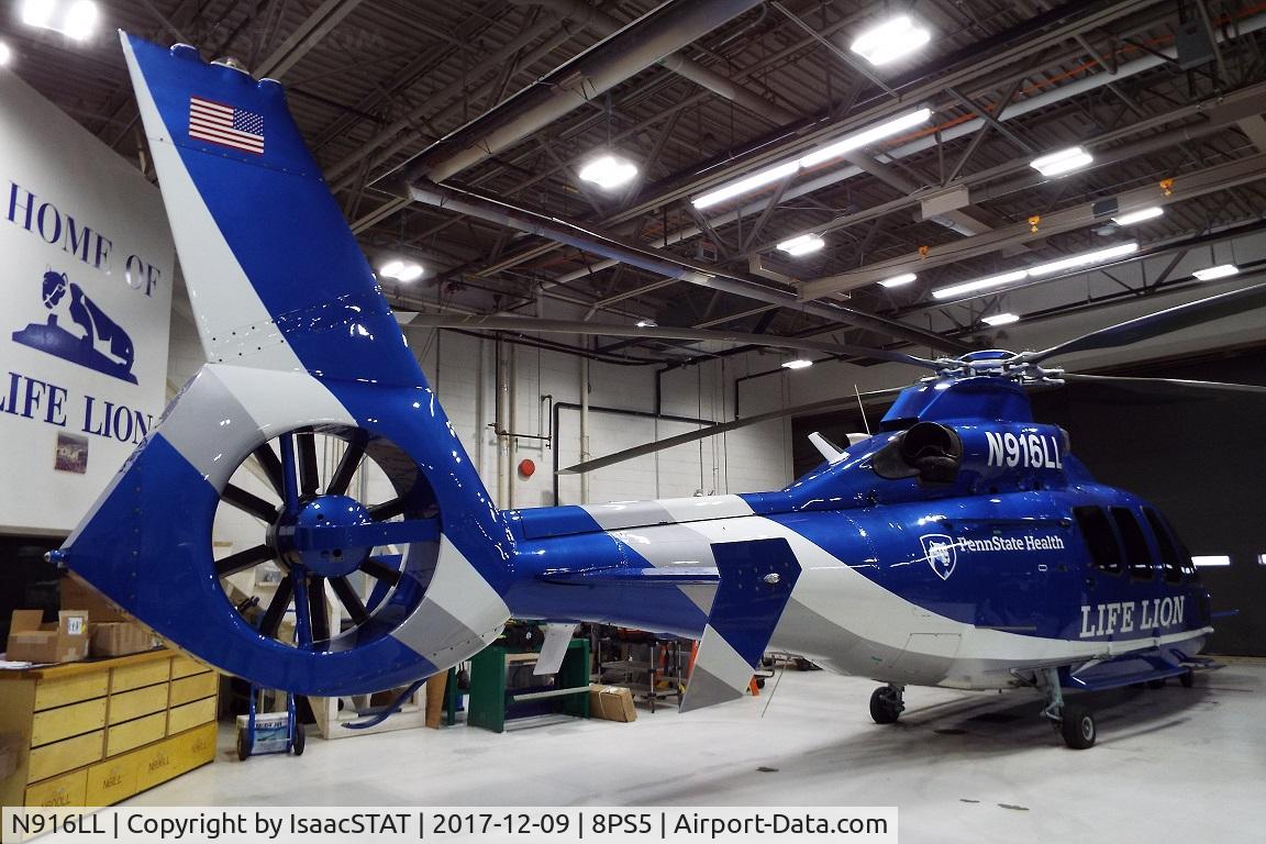 N916LL, 2011 Eurocopter EC-155B-1 C/N 6885, LifeLion's newest bird resting in the hanger.