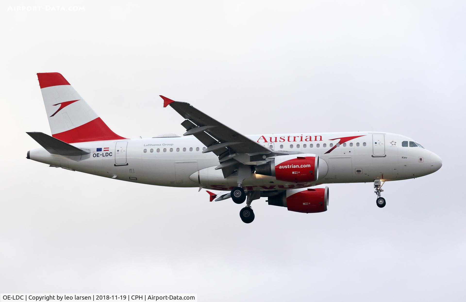 OE-LDC, 2004 Airbus A319-112 C/N 2262, Copenhagen 19.11.2018
