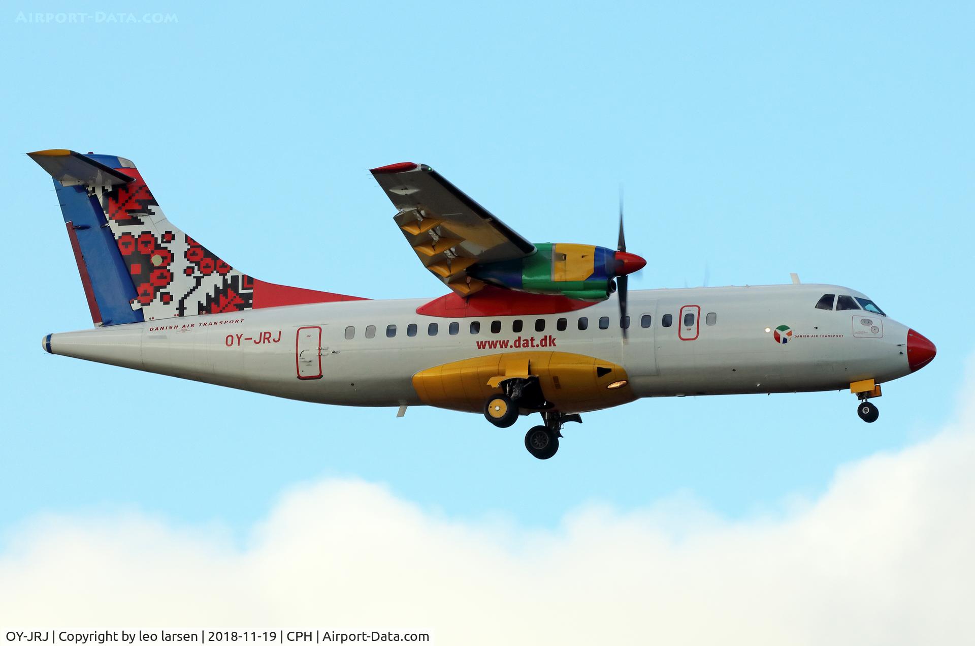 OY-JRJ, 1987 ATR 42-320 C/N 036, Copenhagen 19.11.2018