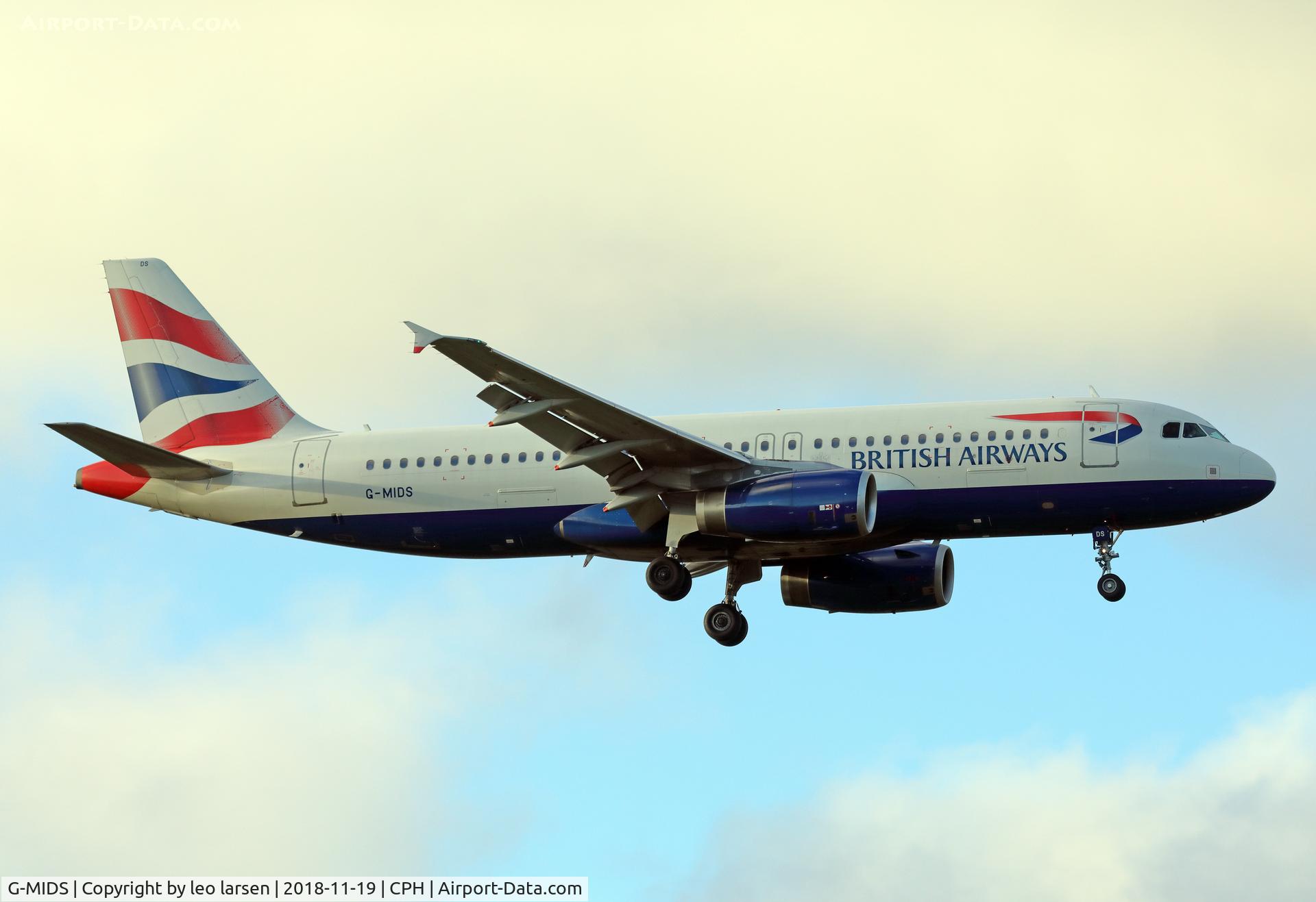 G-MIDS, 2001 Airbus A320-232 C/N 1424, Copenhagen 19.11.2018