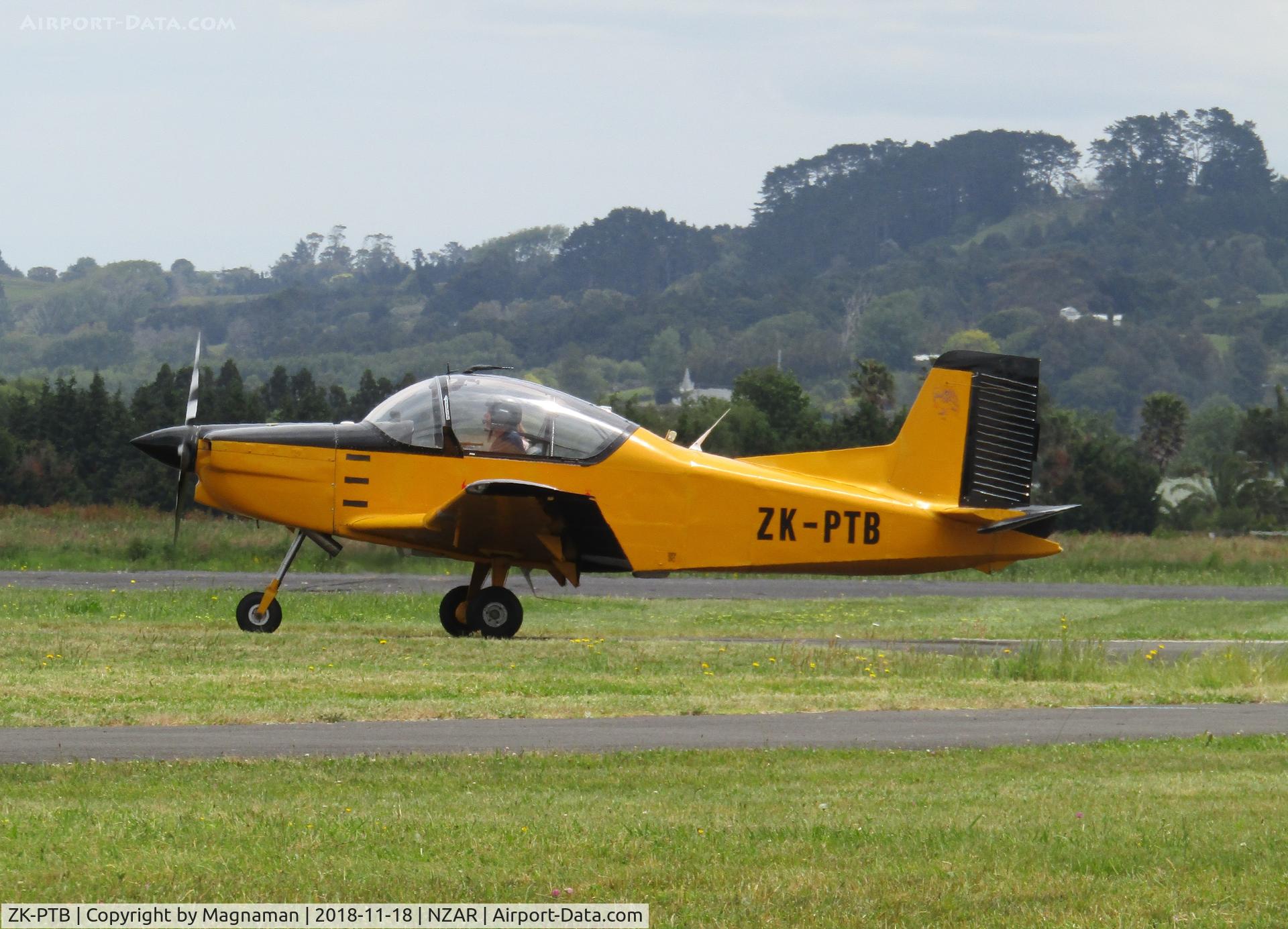 ZK-PTB, 1998 Pacific Aerospace CT/4E Airtrainer C/N 201, just landed at amz