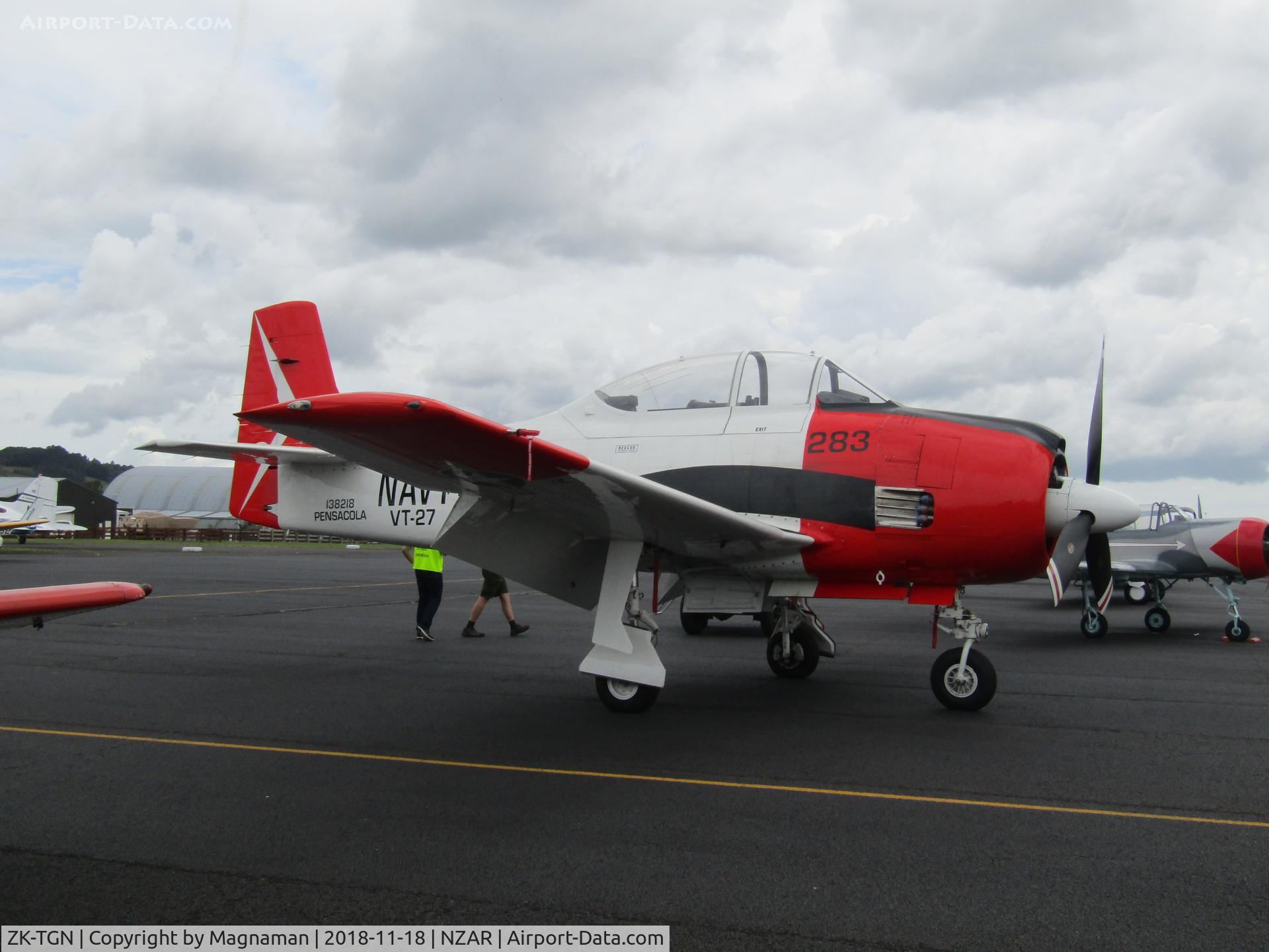 ZK-TGN, 1954 North American T-28B Trojan C/N 200-289, still awaiting post repair flight