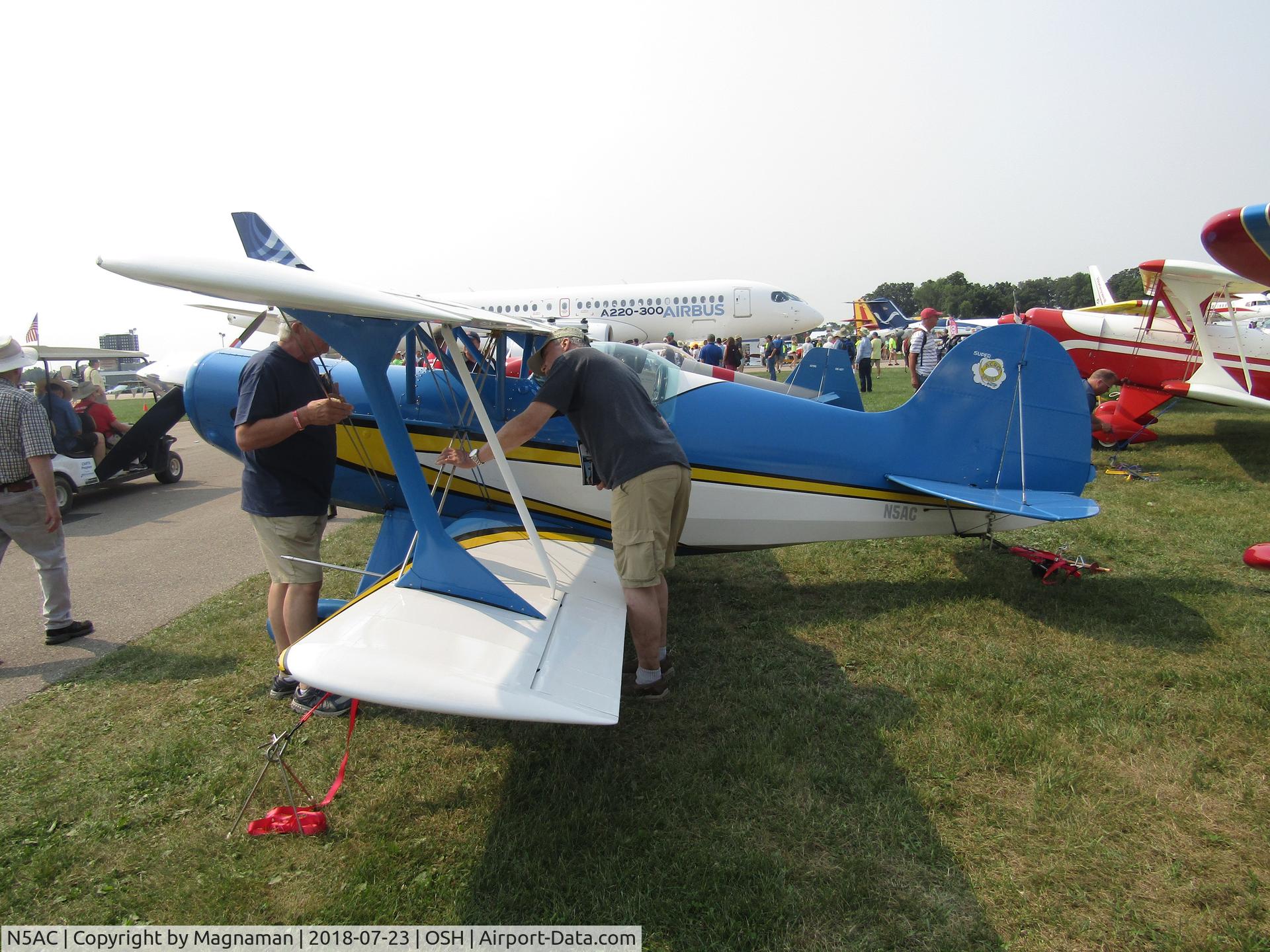N5AC, 1973 EAA Acrosport P-8 C/N 2, at EAA 18