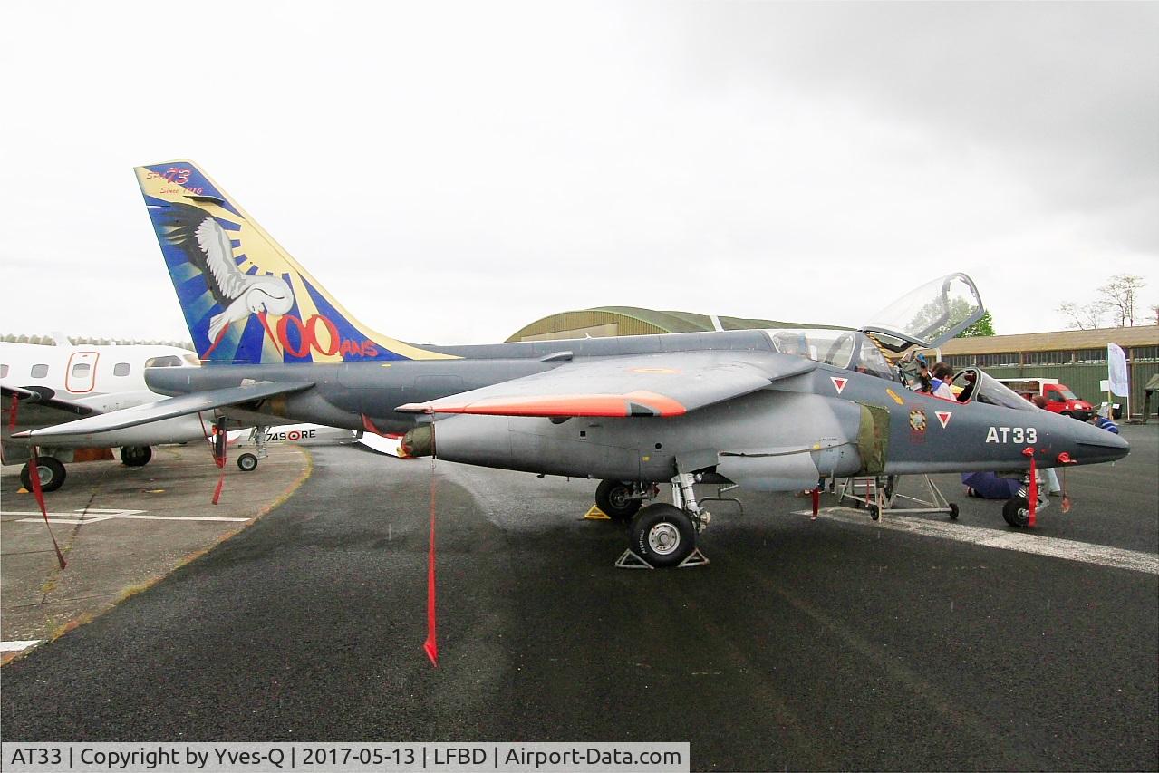 AT33, Dassault-Dornier Alpha Jet 1B C/N B33/1155, Dassault-Dornier Alpha Jet 1B, Static display, Bordeaux-Mérignac Air Base 106 (LFBD-BOD) Open day 2017