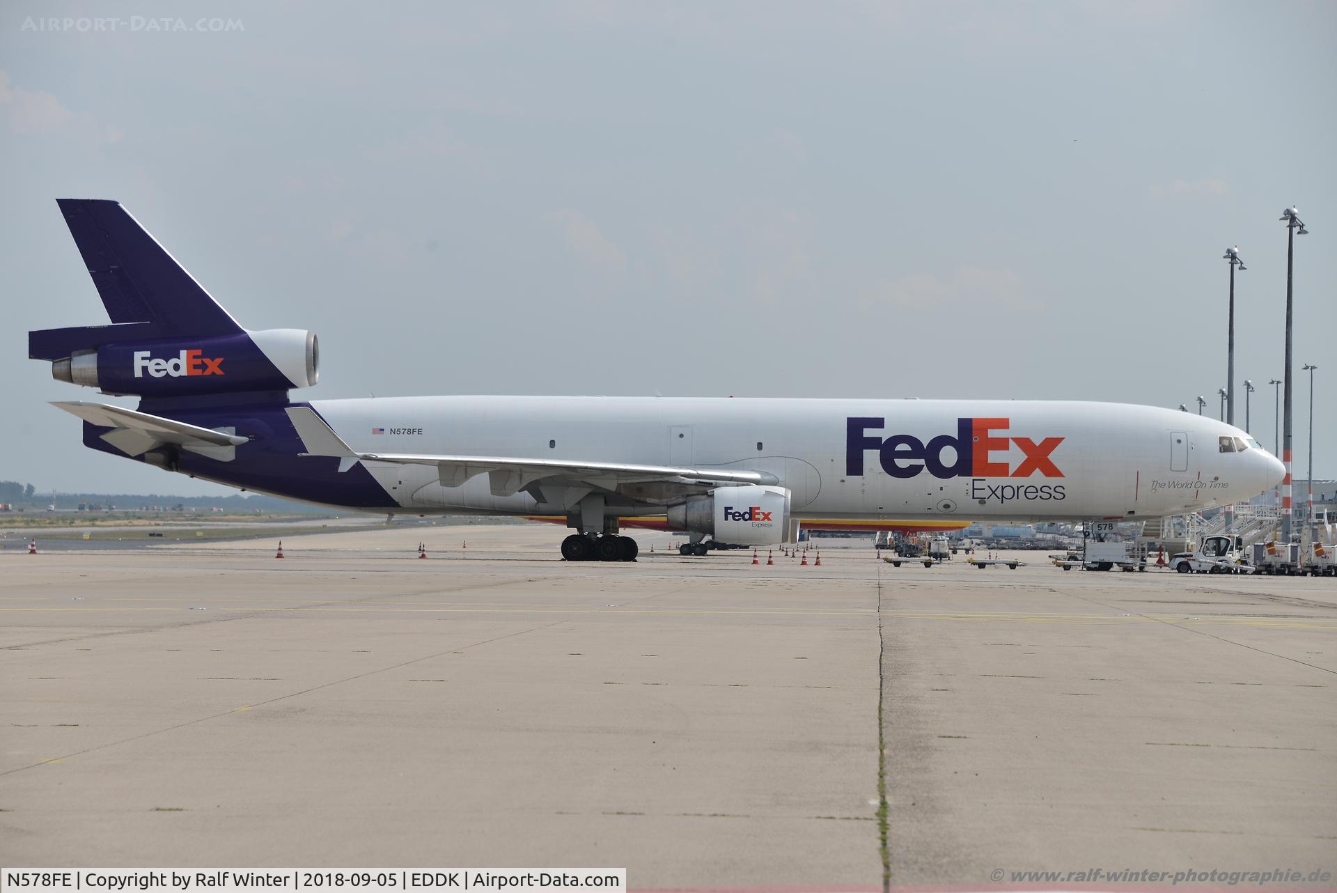 N578FE, 1992 McDonnell Douglas MD-11F C/N 48458, McDonnell Douglas MD-11F - FX FDX Federal Express 'Stephen' - 48458 - N578FE - 05.09.2018 - CGN