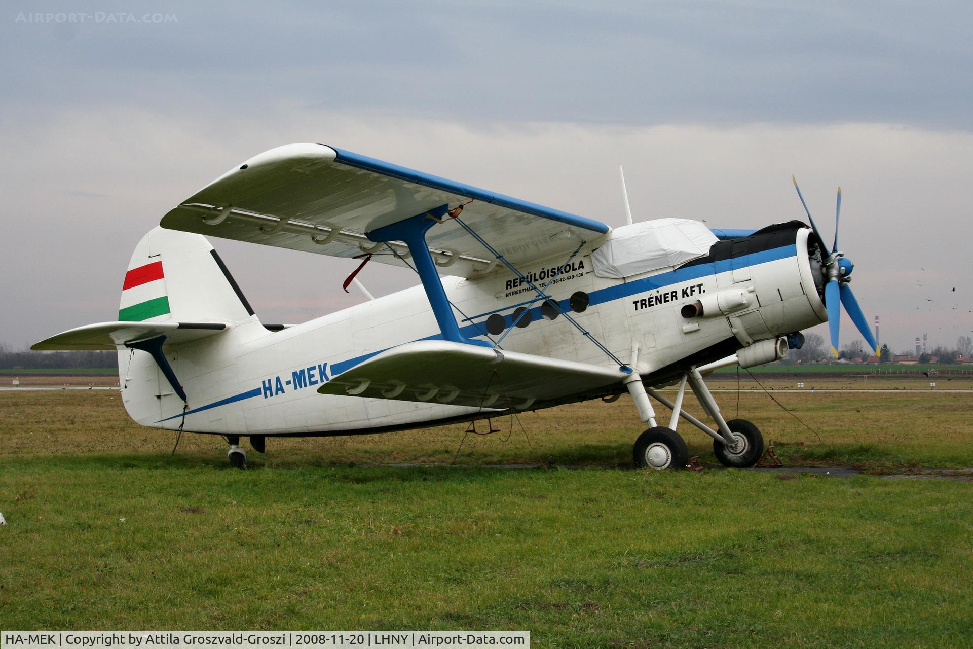 HA-MEK, 1980 Antonov An-2 C/N 1G190-20, LHNY, Nyíregyháza airport, Hungary