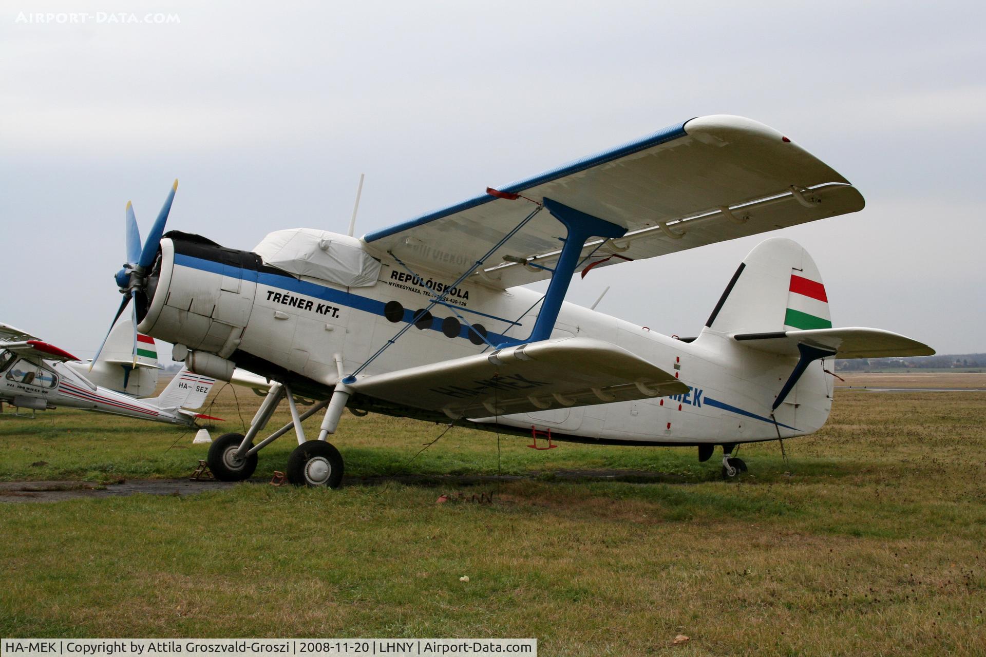 HA-MEK, 1980 Antonov An-2 C/N 1G190-20, LHNY, Nyíregyháza airport, Hungary