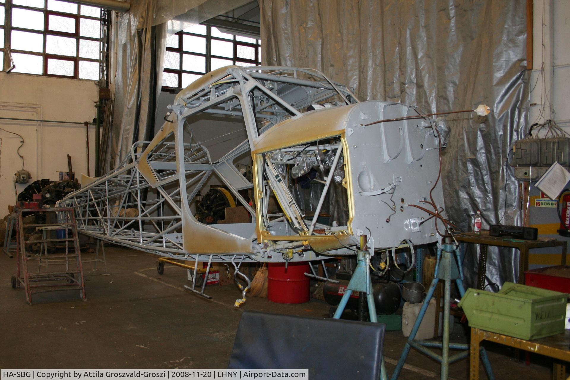 HA-SBG, 1967 PZL-Okecie PZL-101A Gawron C/N 107233, LHNY, Nyíregyháza airport, Hungary - renovation, overhaul