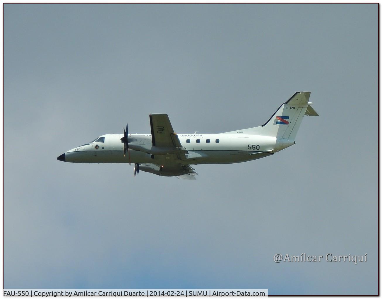 FAU-550, Embraer C-120 Brasilia C/N 120089, Flying over SUMU