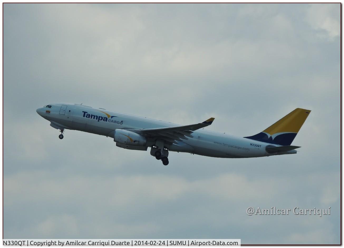 N330QT, 2012 Airbus A330-243F C/N 1368, Take off from SUMU