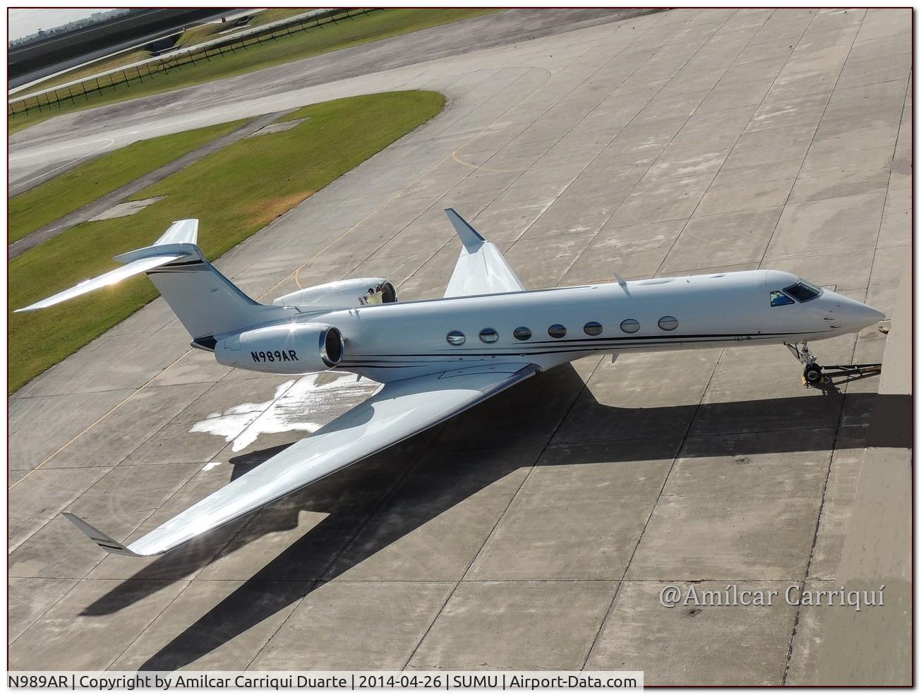N989AR, Gulfstream Aerospace GV-SP (G550) C/N 5339, Landed at SUMU